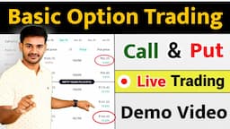 Live Option Trading for Beginners in hindi - Basic Call and Put Options Buying Explain | Sunil Sahu