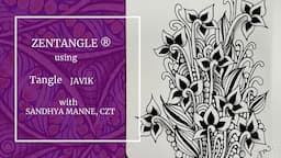 Zentangle® Mini Project with Tangle JAVIK beginners tutorial