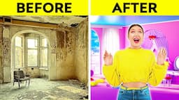 2 SISTERS 💞 INCREDIBLE ROOM MAKEOVER - ON THEIR CHOICE! | Low-Budget Decor Crafts by 123 GO! SCHOOL