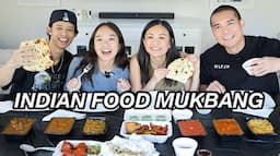 INDIAN FOOD MUKBANG! Goat curry, Lamb Vindaloo, Tikka Masala and more! | The Laeno Family