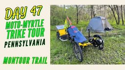 Day 47  - Montour Trail Primitive Campground to Glassport, PA. A long and frustrating ride.