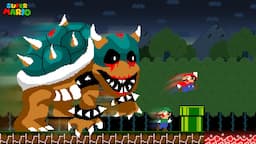 Mario and Luigi Co-Op Escape BOWSER.EXE in Super Mario Bros.!