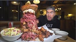 AMERICA'S BIGGEST REUBAN SANDWICH CHALLENGE HAS TO BE EATEN IN 30 MINUTES | Joel Hansen RAW