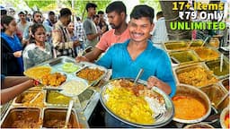 UNLIMITED 79/- Biggest Roadside Food Buffet | 16+ Items | Street Food India