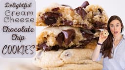 DELIGHTFUL CREAM CHEESE CHOCOLATE CHIP COOKIES: A soft cream cheese chocolate cookies tutorial!