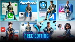 How to create 3D AI Social media Boy image Viral photo editing| bing imagecreator Tutorial ai telugu