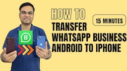 how to transfer whatsapp business from android to iphone | without pc and without reset | wutsapper