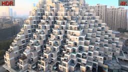 Experience China's Pyramid Apartments, Inside Like a Massive Maze.