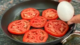 3 eggs for 1 tomato! Quick breakfast in 5 minutes. The recipe is simple and delicious