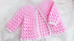 ¡Aprende a tejer lindo sweater cardigan top down ideal para principiantes! | crochet paso a paso