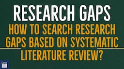 How to find research gaps in existing #research using systematic literature review