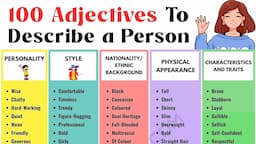 How to Describe People in English | 100 Great Adjectives to Describe a Person