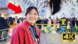 A cute Japanese girl Nana-chan guided me around the Christmas illuminations by rickshaw🎄| Tokyo