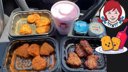 Wendy's Saucy Nuggs Honey BBQ, Garlic Parm, Buffalo & Triple Berry Frosty Review