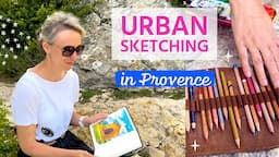 Urban Sketching in France | Talking about my new Hahnemuhle watercolor book and other materials