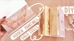 DIY Fore edge PAINTING - How to make a painting hidden with gold on the border of your book