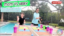 Abby And Mom Face Off In Minute To Win It Challenges | Shelley Girls