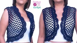 Bolero tejido a crochet -🎵 Modelo “Sabor a mi" 🎵- TUTORIAL PASO A PASO