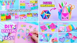 EASY CRAFT IDEAS / School Craft Idea / DIY Craft School hacks / Origami craft / DIY Stickers