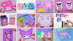 12 DIY SANRIO Crafts - Kuromi Notebooks - Unicorn Pencil Holder - Storage Boxes and more...