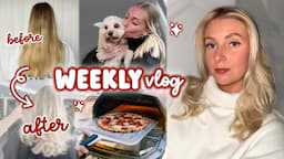 NEW hair transformation, pizza party & Christmas Eve... 🎅🏼 WEEKLY VLOG