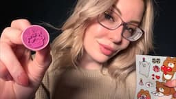 Personal Attention ASMR for Bedtime (applying stickers, stamps, lipgloss)