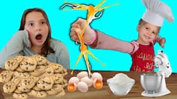 Crazy Chef Nev is the BOSS! Kid Fun Video SMASHING eggs and baking COOKIES! Kid Fun Video