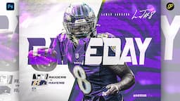 Gameday Edit - How to Create a Gameday Graphic Design {Sports Photoshop Tutorials} 2022