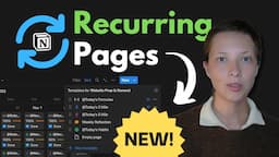 Huge NEW Notion Update! First Look at Recurring Tasks ✨ (calendar view tutorial)