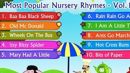 Top 10 - Ten Most Popular Nursery Rhymes Collection Vol. 1 with Lyrics And Action