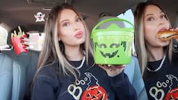 mcdonalds NEW halloween happy meal mukbang! 👻 (boo bucket)