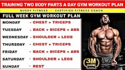 Two Body Parts A Day Workout Plan | Gym Workout | Two Body Parts Workout Schedule