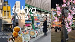 JAPAN AND KOREA VLOG 📹 my husband's first trip to tokyo, a week in my life in seoul, bookstores