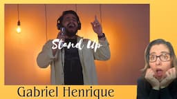 LucieV Reacts to Stand Up - Gabriel Henrique (Cover)