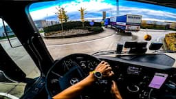 POV Truck Driving MERCEDES ACTROS in BELGIUM #trucks #truck #driver #pov #hgv