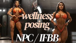 NPC + IFBB wellness posing tutorial | posing routine, stage walk, and quarter turns