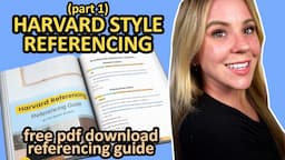 EASILY Create References In Harvard Referencing Style