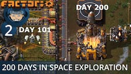 I Spent 200 Days in Factorio "Space Exploration" to Build an Interplanetary Mega Base (Days 101-200)