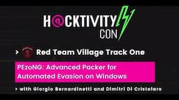 PEzoNG: Advanced Packer For Automated Evasion - Dimitri Di Cristofaro - Giorgio Bernardinetti