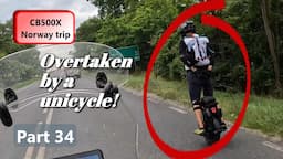 CB500X - Solo Norway trip Part 34 - Overtaken by a unicycle