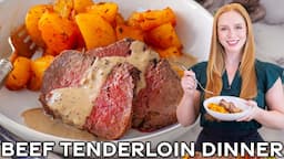 Roasted Beef Tenderloin Dinner with Creamy Pepper Sauce | Reynolds Wrap