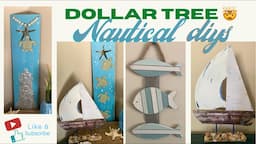 Must try these nautical BEACH Dollar Tree DIYs !!! 🐢🐢🐢