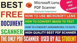 How to use Microsoft Lens I best free PDF Scanner I  most popular app used by the students