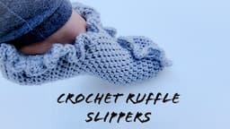 Left Handed Crochet Ruffle Slippers.Super Easy and Fast Perfect for Beginners