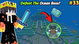 Raid In Ocean Monument To Get This Armor Trim 😍 || mcpe survival series #33 ||