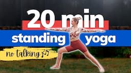 No talking 🎶 20-min STANDING YOGA FLOW for legs | yoga without a mat | wrist free yoga