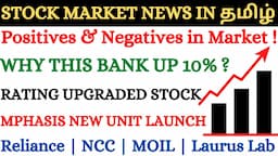 ITR Filing update | Laurus Labs | Central bank | Reliance | Mphasis | South Indian bank | NCC | MOIL