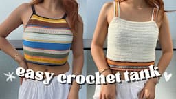 how to crochet an EASY crop top | beginner basic tank top tutorial