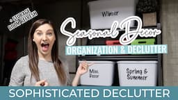 DECLUTTERING SEASONAL DECOR // Basement Storage Room Organization