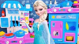 10 Minutes Satisfying with Unboxing Frozen Elsa Kitchen Playset，Disney Toys Collection Review | ASMR